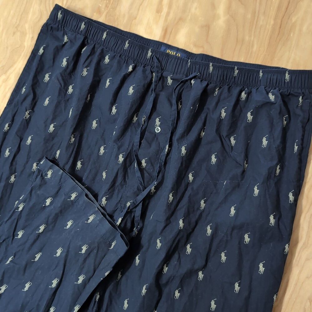 Polo Ralph Lauren All Over Print Pajama Pants Navy blue Size XT Tall 40x32"